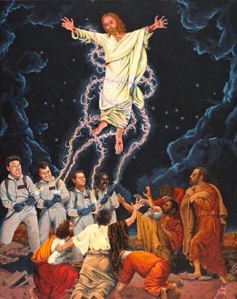 Funny Ghost Busters Jesus Joke Painting