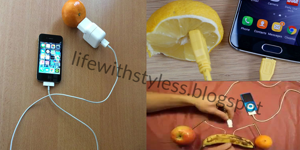 How to Charge a Mobile Device With Fruit Life With Styles