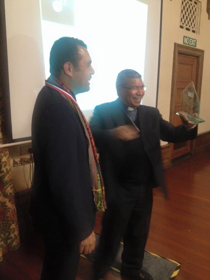 The East Timorese Nobel Peace Prize 96 Bishop Carlos F.X Belo visited the ET community in P'boro