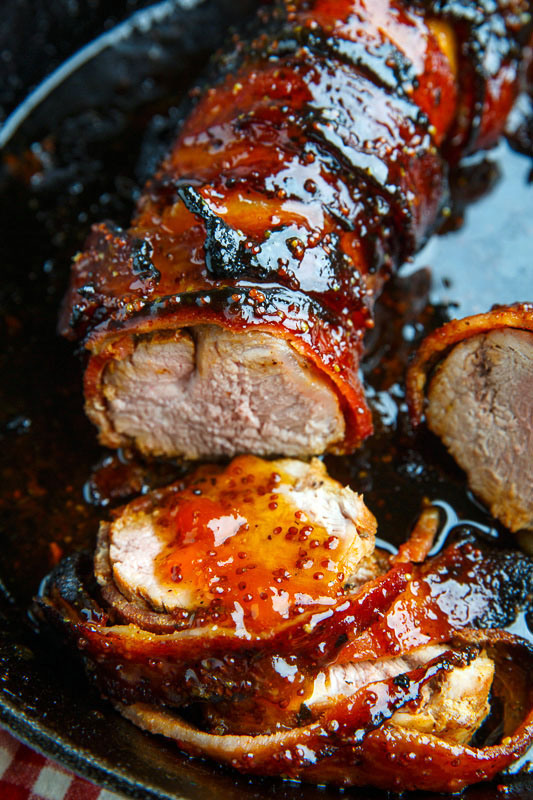 Apricot Glazed Bacon Wrapped Cajun Pork Tenderloin Apricot Glazed Bacon Wrapped Cajun Pork Tenderloin