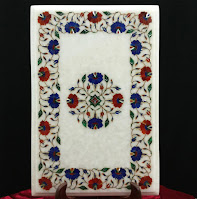 Console Table Top in White Marble