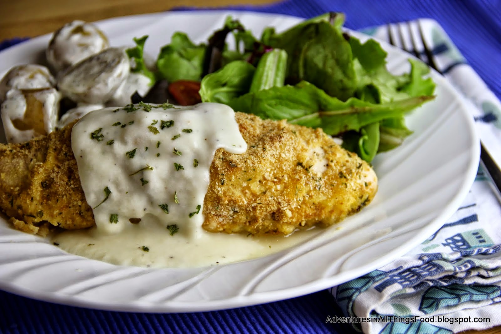 Featured Recipe: Chicken Cordon Bleu and Creamy Dill New Potatoes from Adventures in All Things Food #SecretRecipeClub #maindish #sidedish #recipe #chicken