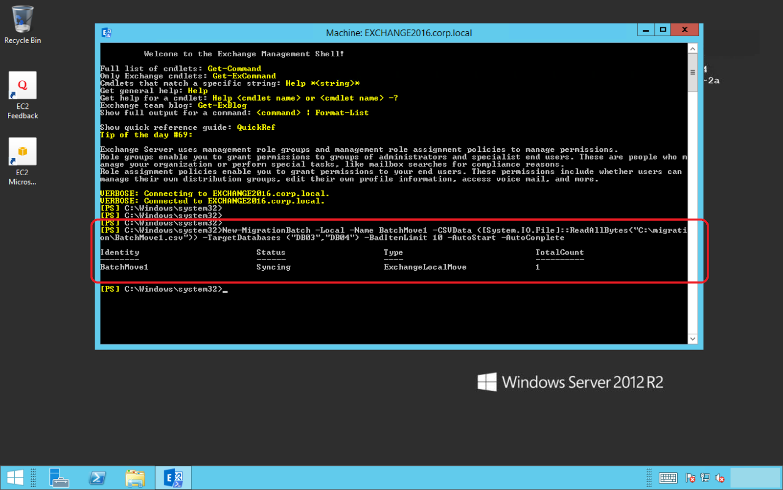 How To Migrate Mailboxes from Exchange 2010 to Exchange 2016 using PowerShell