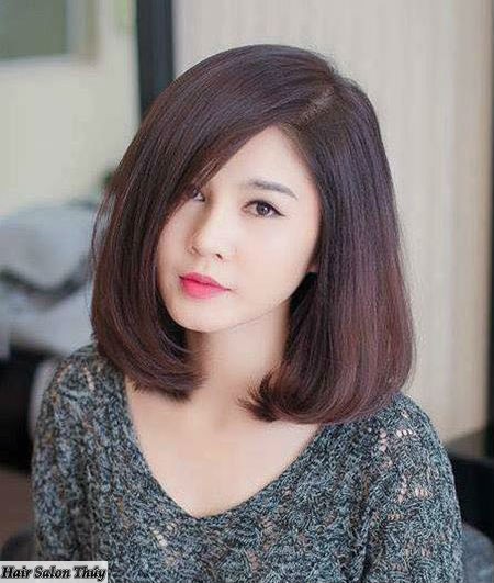 Tóc ngắn uốn phồng cho mặt tròn toc ngan uon phong 2019