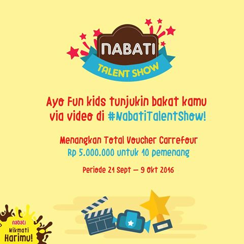 Kontes Video Nabati Talent Show Berhadiah Voucher Carrefour 5 Juta Kontes Video Nabati Talent Show Berhadiah Voucher Carrefour 5 Juta