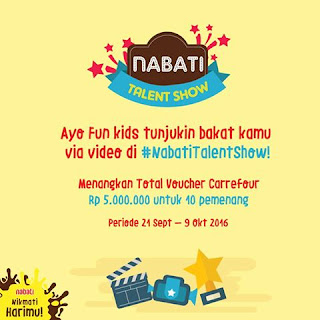 Kontes Video Nabati Talent Show Berhadiah Voucher Carrefour 5 Juta Kontes Video Nabati Talent Show Berhadiah Voucher Carrefour 5 Juta