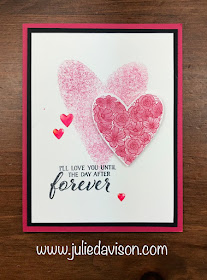 VIDEO: Simple Stamping Sponging Techniques ~ Forever Lovely Valentine's Day Card ~ Stampin' Up! 2019 Occasions Catalog ~ www.juliedavison.com
