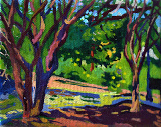 Landscape painting of trees in San Antonio