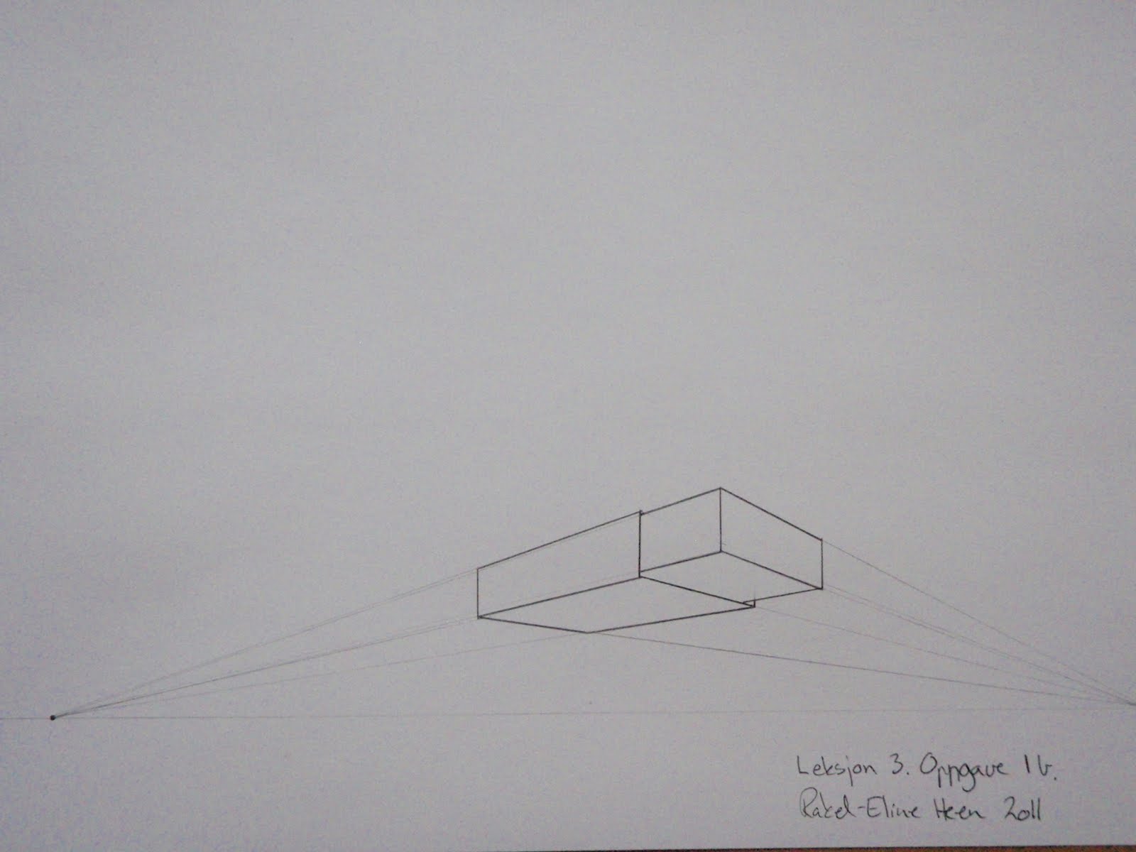 Rakel´s Studieblogg KoH118: Oppgaver til leksjon 3. Perspektivtegning.