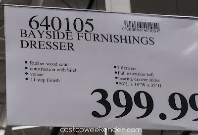 Deal for the Bayside Furnishings Dresser at Costco