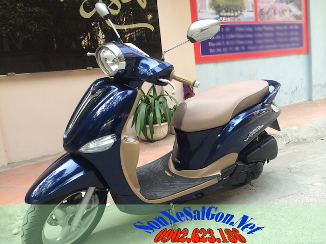 Sơn xe Yamaha Nozza màu xanh zin - SƠN XE GIÁ RẺ