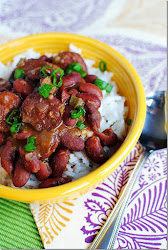 pot beans rice crock cooker slow recipes recipe crockpot lighter orleans iowagirleats sausage mardi gras dish eats iowa fat potluck
