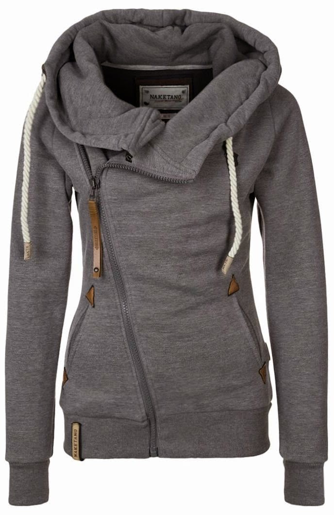 Grey Hoodie With Zip And Laces | My Style
