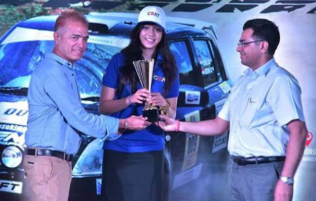 Aishwariya Pissay from CEAT Team wins 1st position in Lady Category at Maruti Suzuki Dakshin Dare Rally 2016 Aishwariya Pissay from CEAT Team wins 1st position in Lady Category at Maruti Suzuki Dakshin Dare Rally 2016