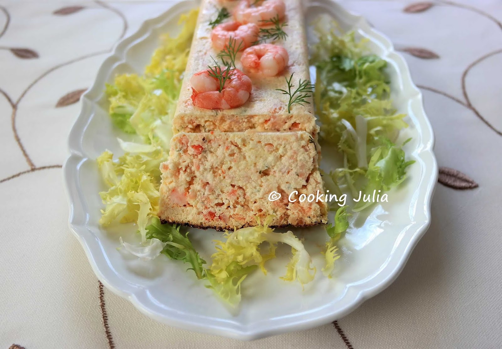 COOKING JULIA TERRINE DE CREVETTES ET SAUMON FUMÉ