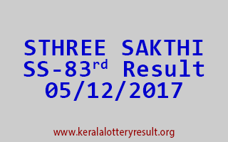 STHREE SAKTHI Lottery SS 83 Results 5-12-2017