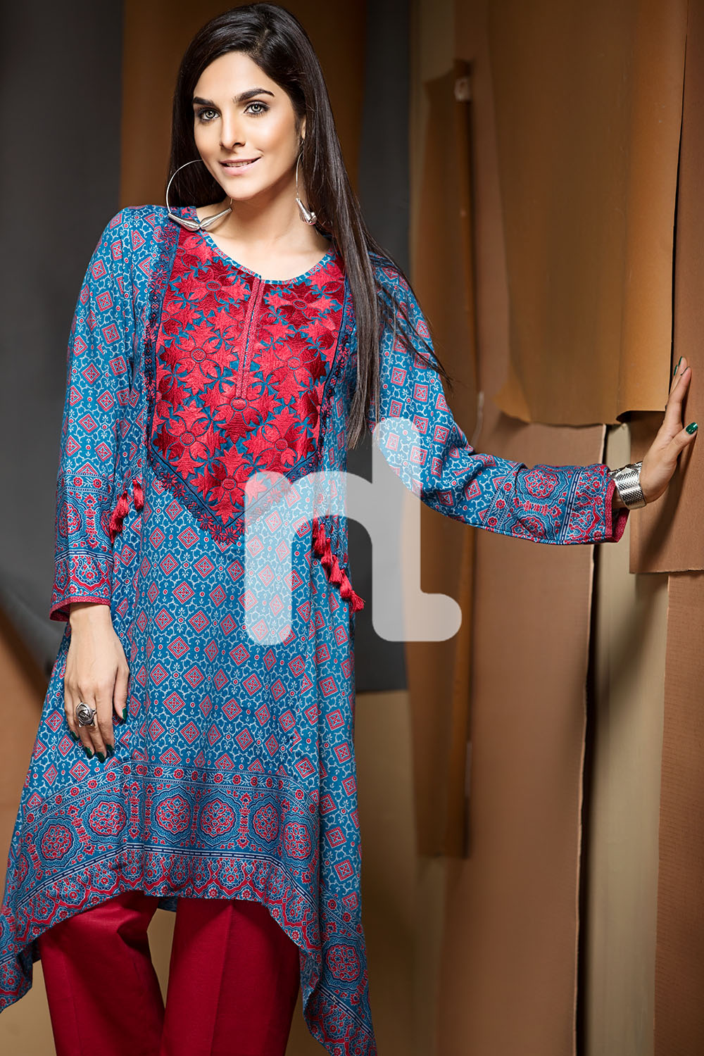 nishat linen blue dress