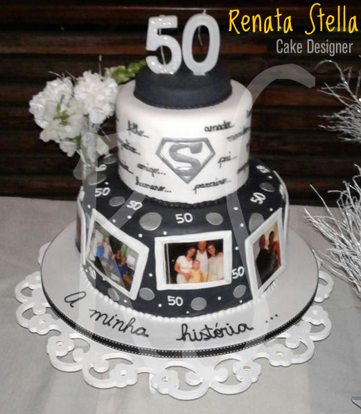 Renata Stella Cake Designer: Bolo de Aniversário - 50 anos