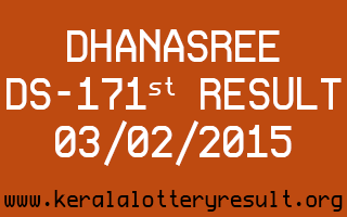 DHANASREE Lottery DS-171 Result 03-02-2015