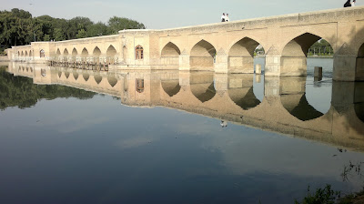   One of the oldest bridges in Iran, with a simple structure is pol- choobi in Isfahan. The bridge is about 4 meters in width and 147 meters in length which is built between the two bridges of Si-o-se pol and Khaju Bridge .