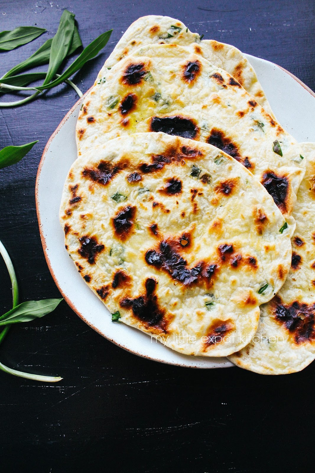 My Little Expat Kitchen Wild garlic flaky flatbreads