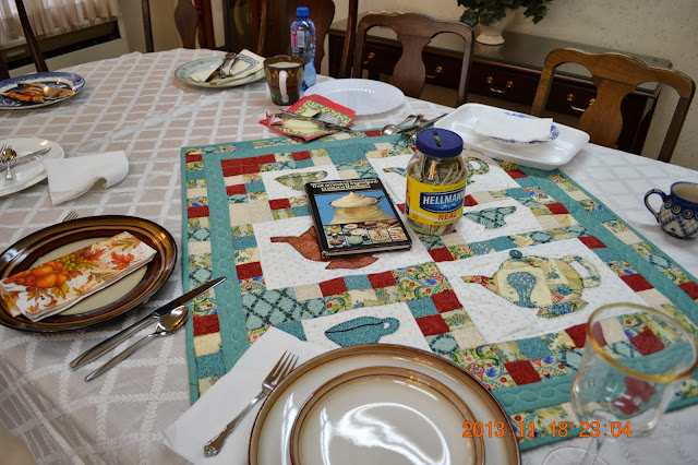 table topper machine applique tea theme topper