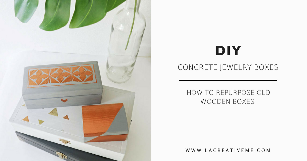 DIY Concrete Jewelry Boxes DIY Concrete Jewelry Boxes