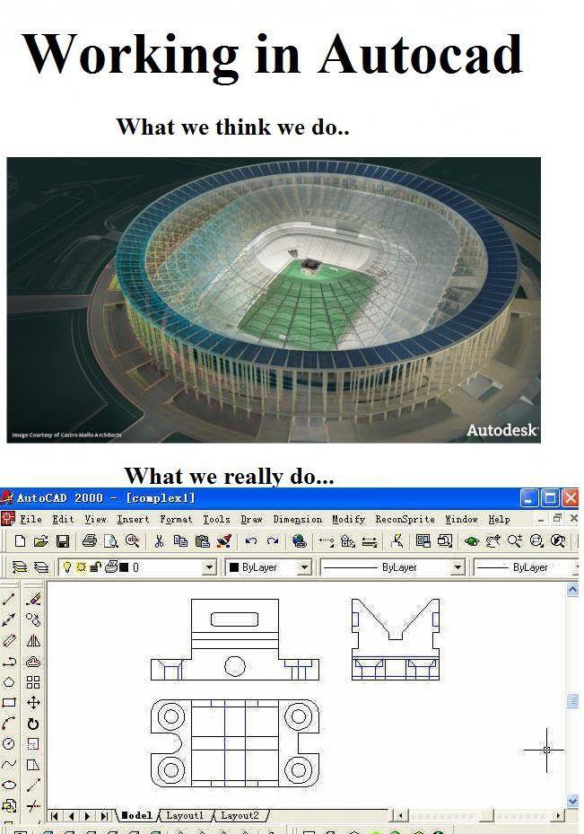 Working in Autocad, it's happened everytime / Humor Gags