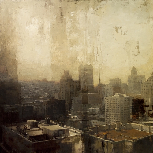 14-Before-The-Evening-Fog-Jeremy-Mann-Figurative-Painting-in-Cityscapes-Oil-Paintings-www-designstack-co