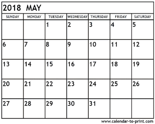 Free Printable Calendar May 2018 Free Printable Calendar May 2018