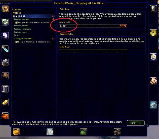 Trade Skill Master WoW Líder World of WarCraft