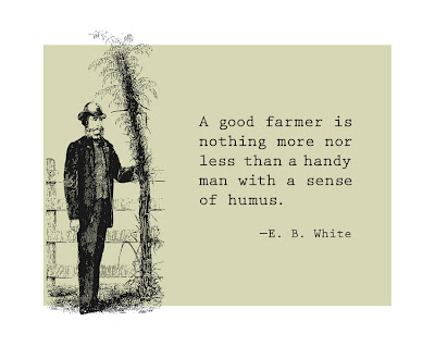 illustration of farmer next to a giant plant plus text