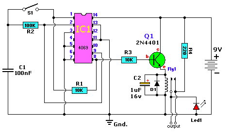 Alternating On-Off Switch with IC 4069 - Trail Projects