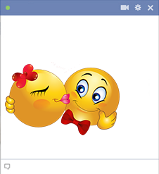 Sweet kiss Facebook sticker