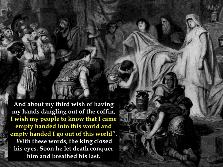 The last wishes of Alexander the Great Sivakumarreddy