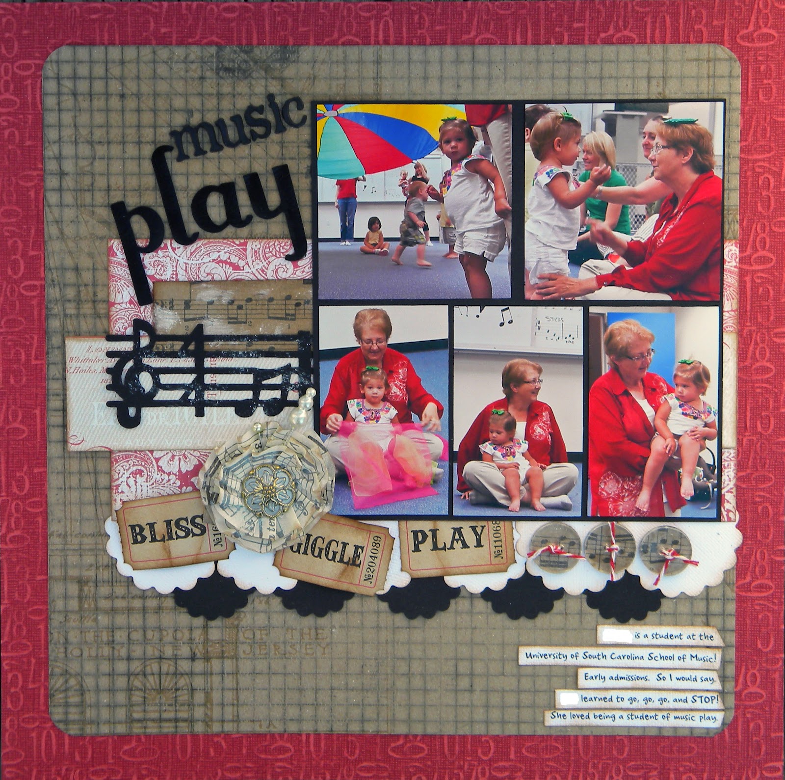 Music Play Scrapbook Layout