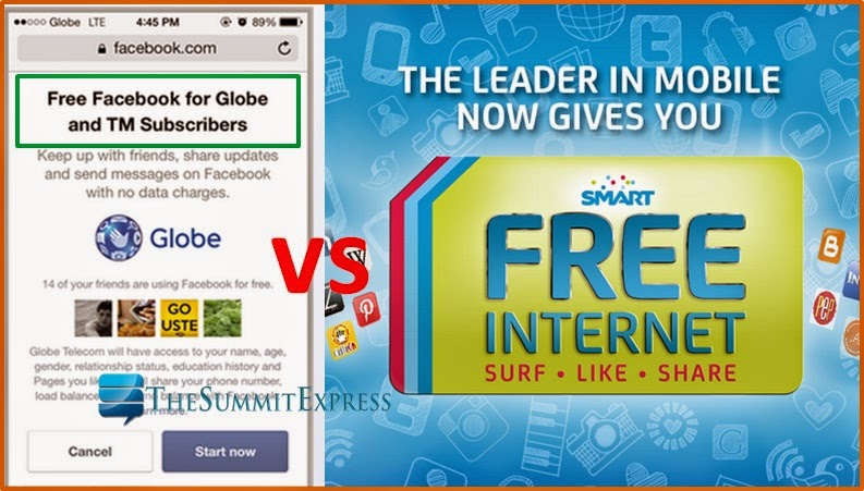 Globe's 'Free Facebook' is back to counter Smart's 'Free Internet' offer
