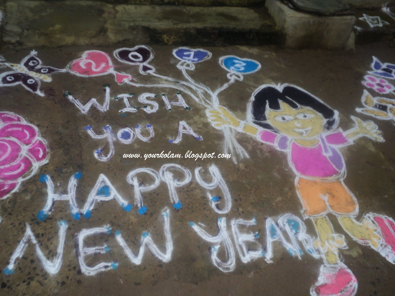 அழியாத கோலம்/ ముగ్గులు / रंगोली : Happy New Year