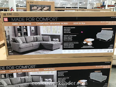 Costco 1049183 - True Innovations Fabric Sofa Chaise Sectional: perfect for any living room or family room