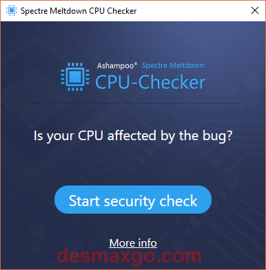 captura de Ashampoo Spectre Meltdown CPU Checker