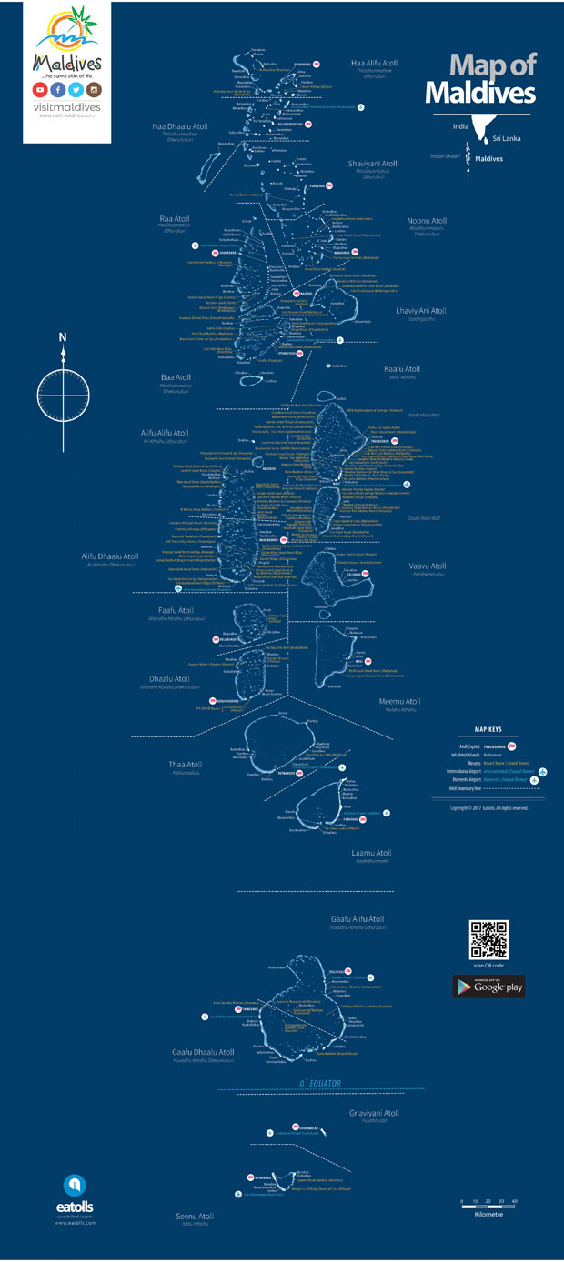 Guia viaje de las islas Maldivas mapa Guia viaje de las islas Maldivas mapa