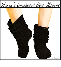Women's Crocheted Boot Slippers