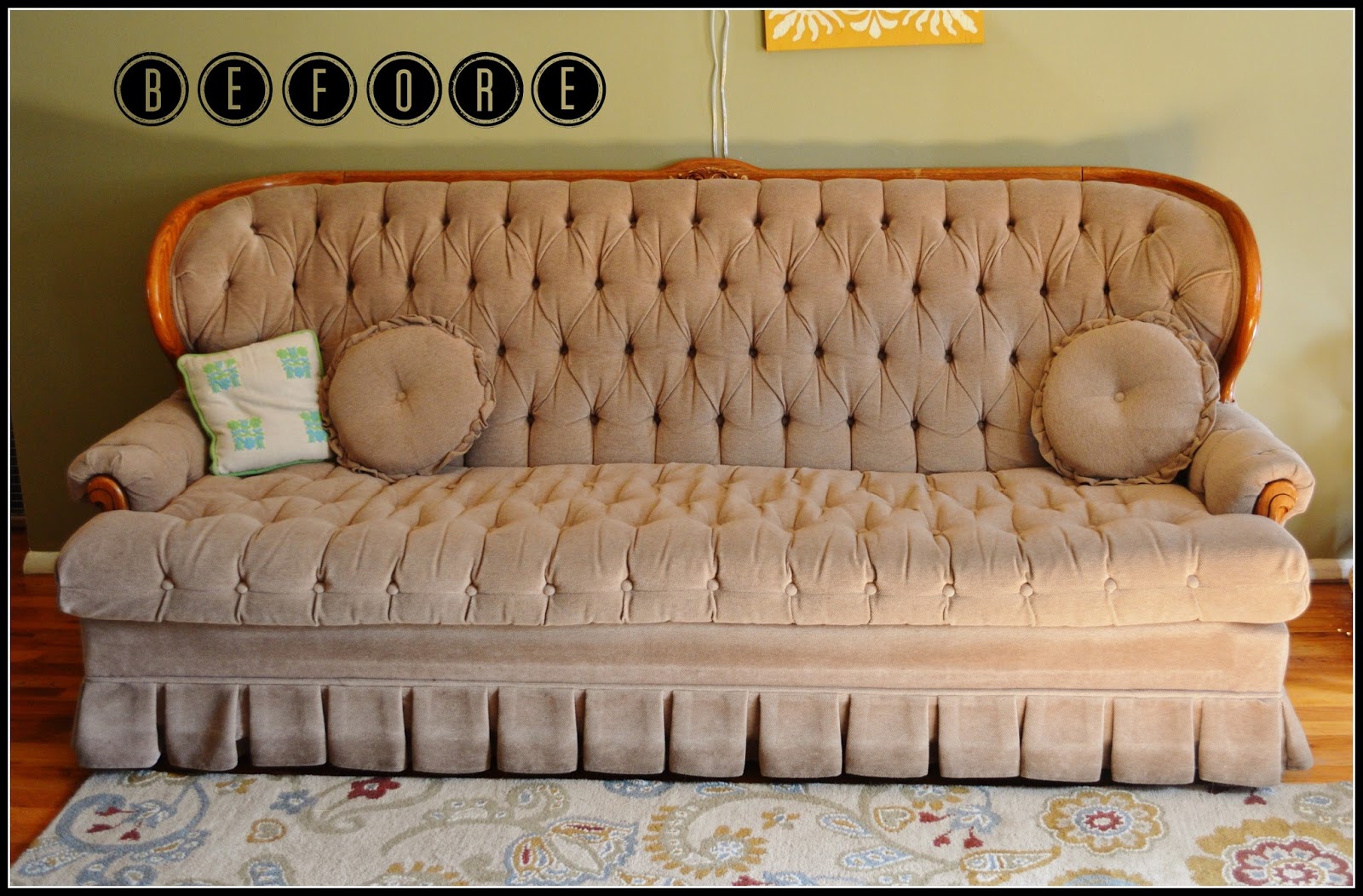 inspired mama musings little vintage sofa makeover