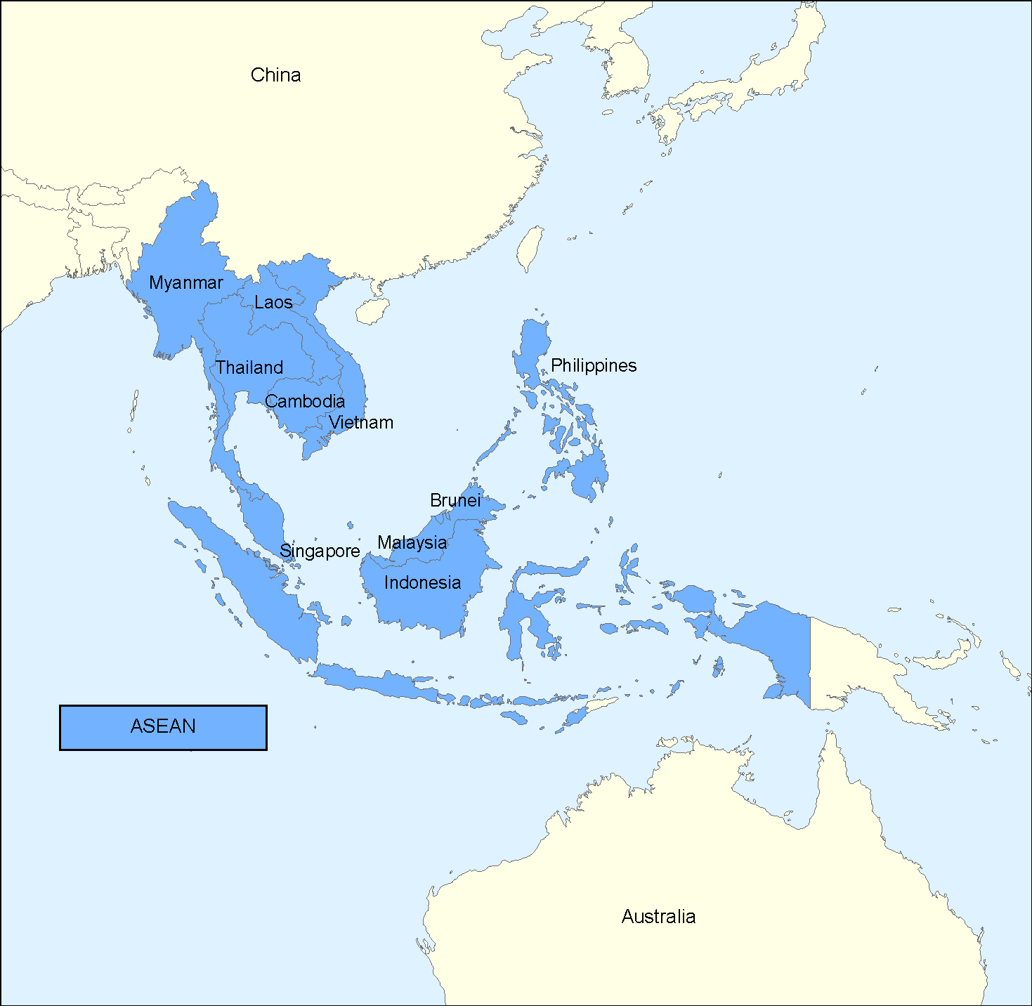 Какие острова расположены в восточной азии. Ассоциация государств Юго-Восточной Азии (АСЕАН) на карте. Ассоциация стран Юго-Восточной Азии на карте. Ассоциация государств Юго-Восточной Азии страны на карте.