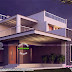 3 BHK flat roof contemporary house