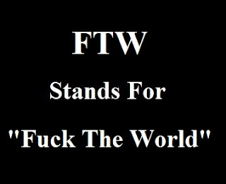 FTW Stands For Fuck The World FTW Stands For Fuck The World