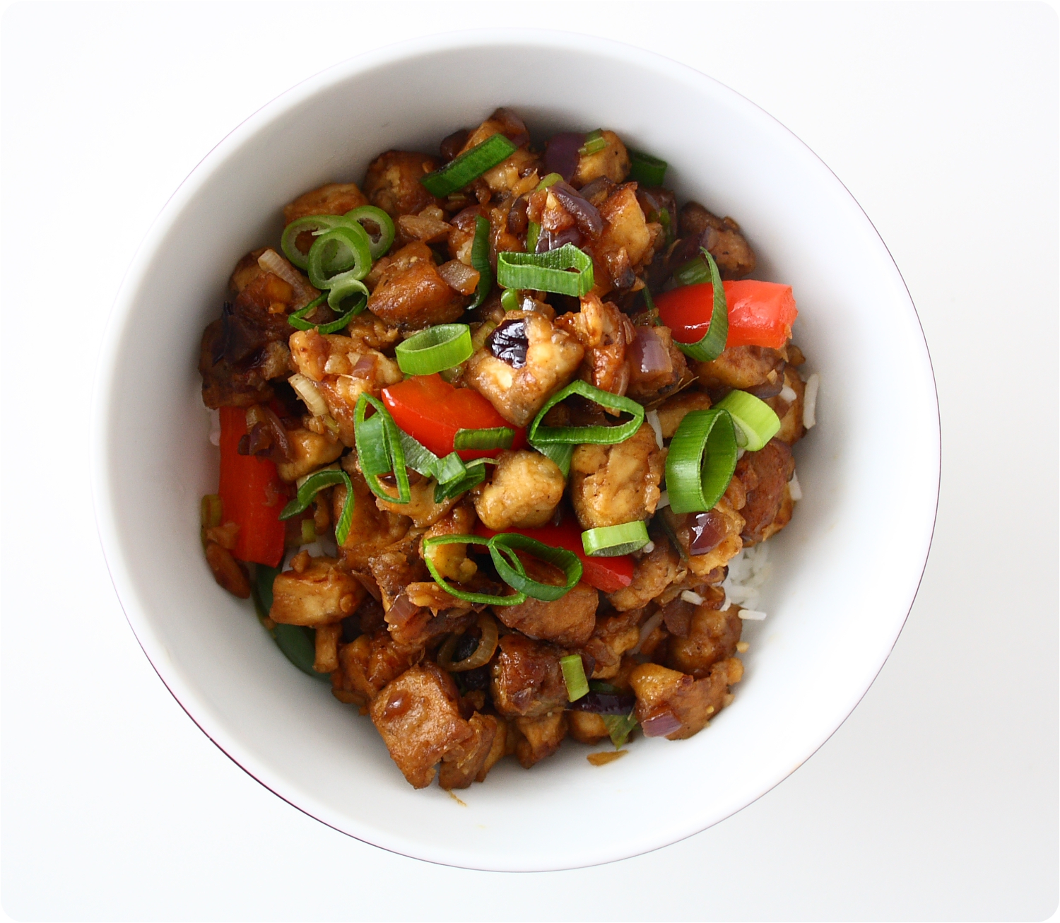 Sesam-Rosenkohl mit Sojasauce und Reis