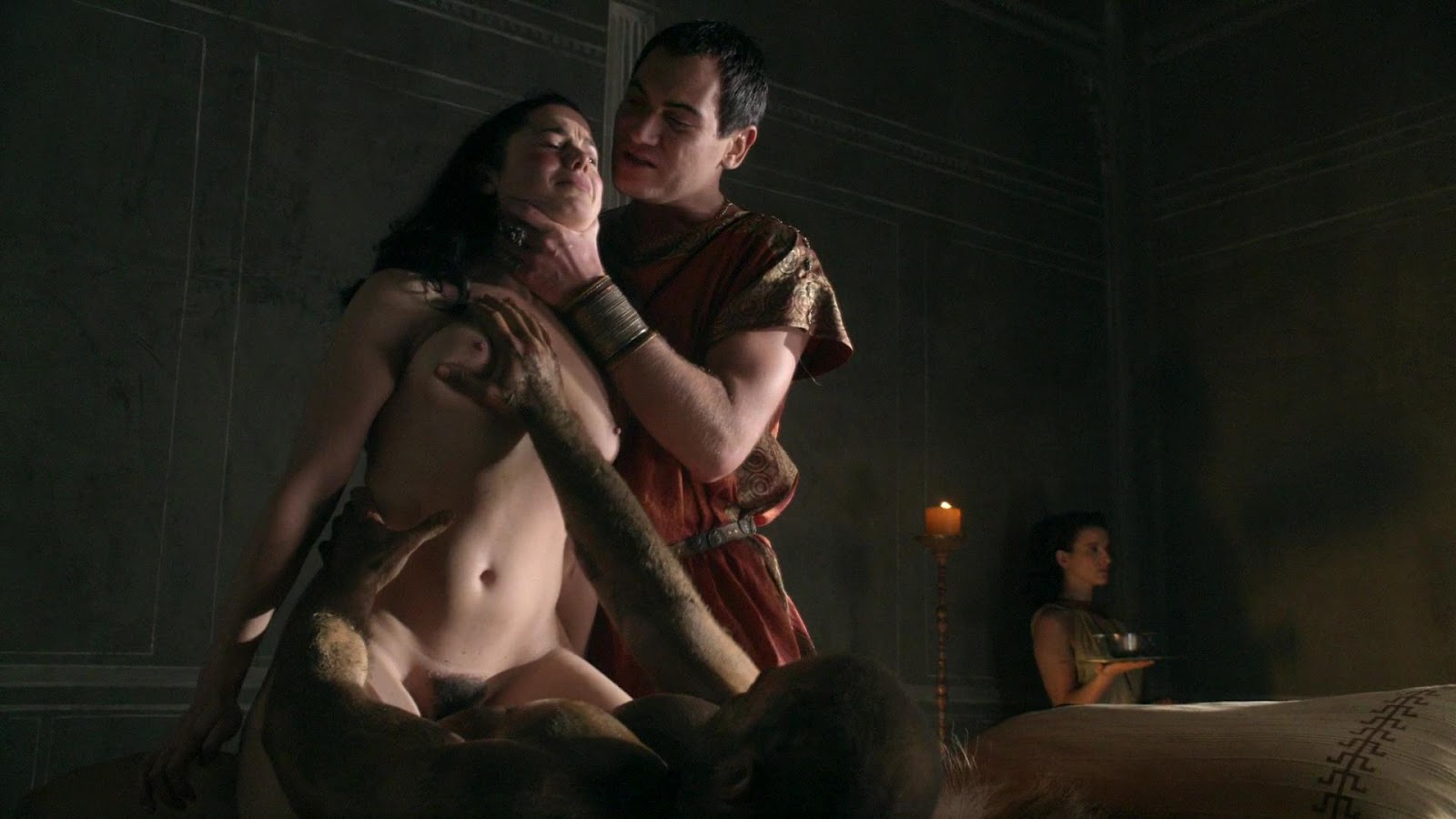 Jessica Grace Smith sex scenes in Spartacus ...