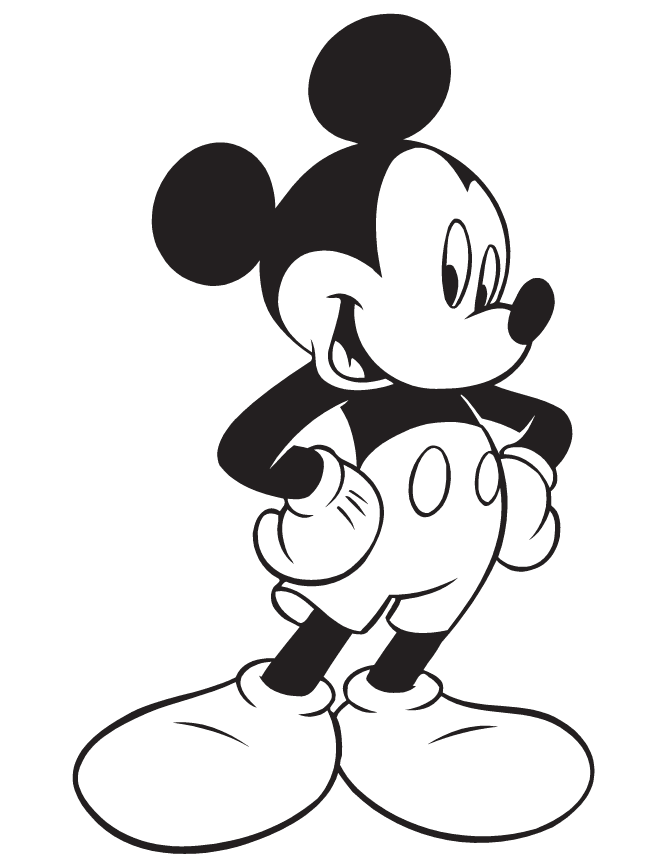 Gambar Mewarnai Mickey Mouse Anak Paud Tk Aneka 3 Kartun