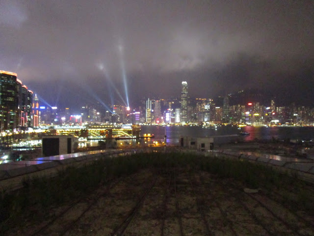西九龍駅 景観台からの夜景 西九龍駅 景観台からの夜景
